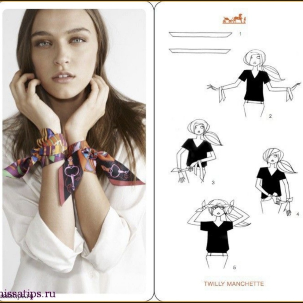 Soft Silky Square Scarf for Bag Head Neck Hair - Picture 3 of 6